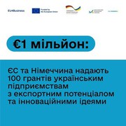 1 млн євро: ЄС і Німеччина нададуть 100 грантів по 10 тис. євро українським підприємствам