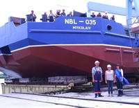 «НІБУЛОН» спустили на воду вже сьоме несамохідне судно проекту В2000