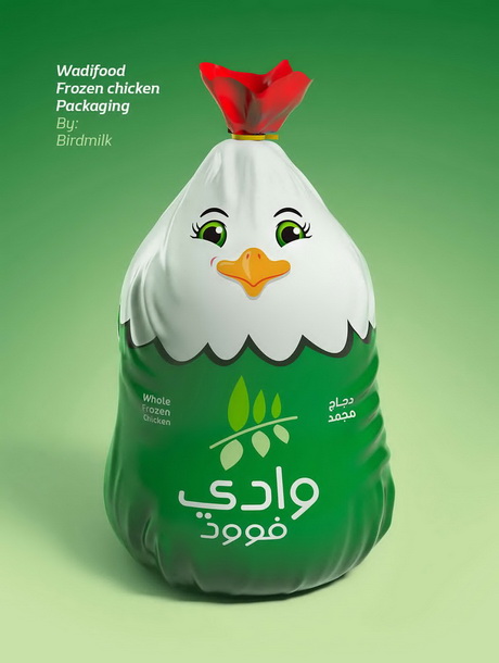 В египетском дизайнерском агентстве Birdmilk разработали заметную упаковку для замороженных тушек цыпленка