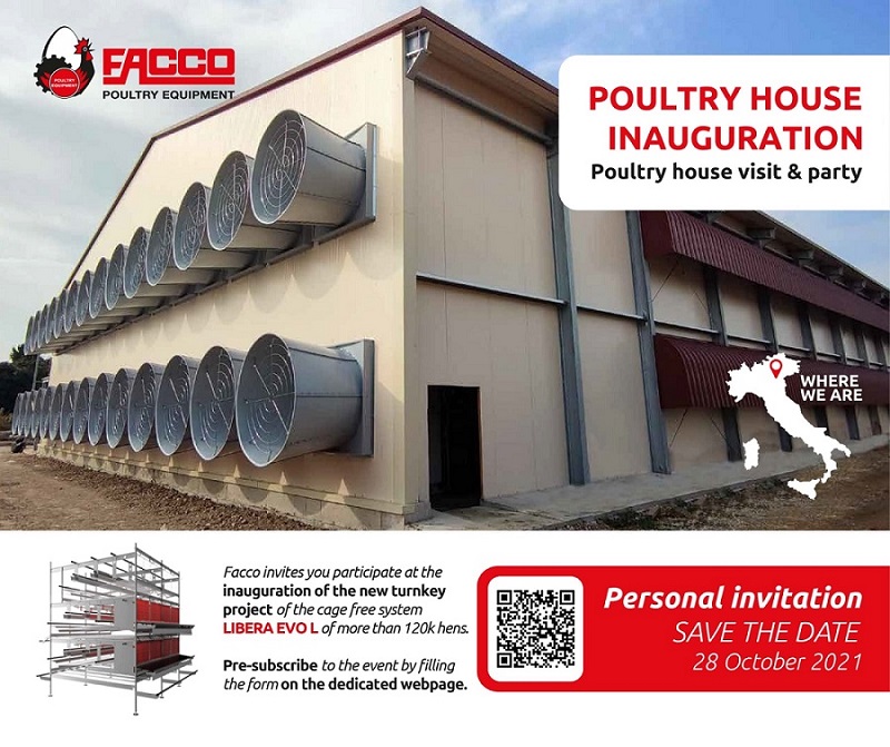 Facco Poultry Equipment запрошує на відкриття нової птахофабрики в Італії