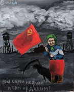 У Запорізькій області рашисти забирають у фермерів врожай і підняли радянський прапор