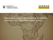 Україна у грудні збільшила поставки пшениці до африканських країн