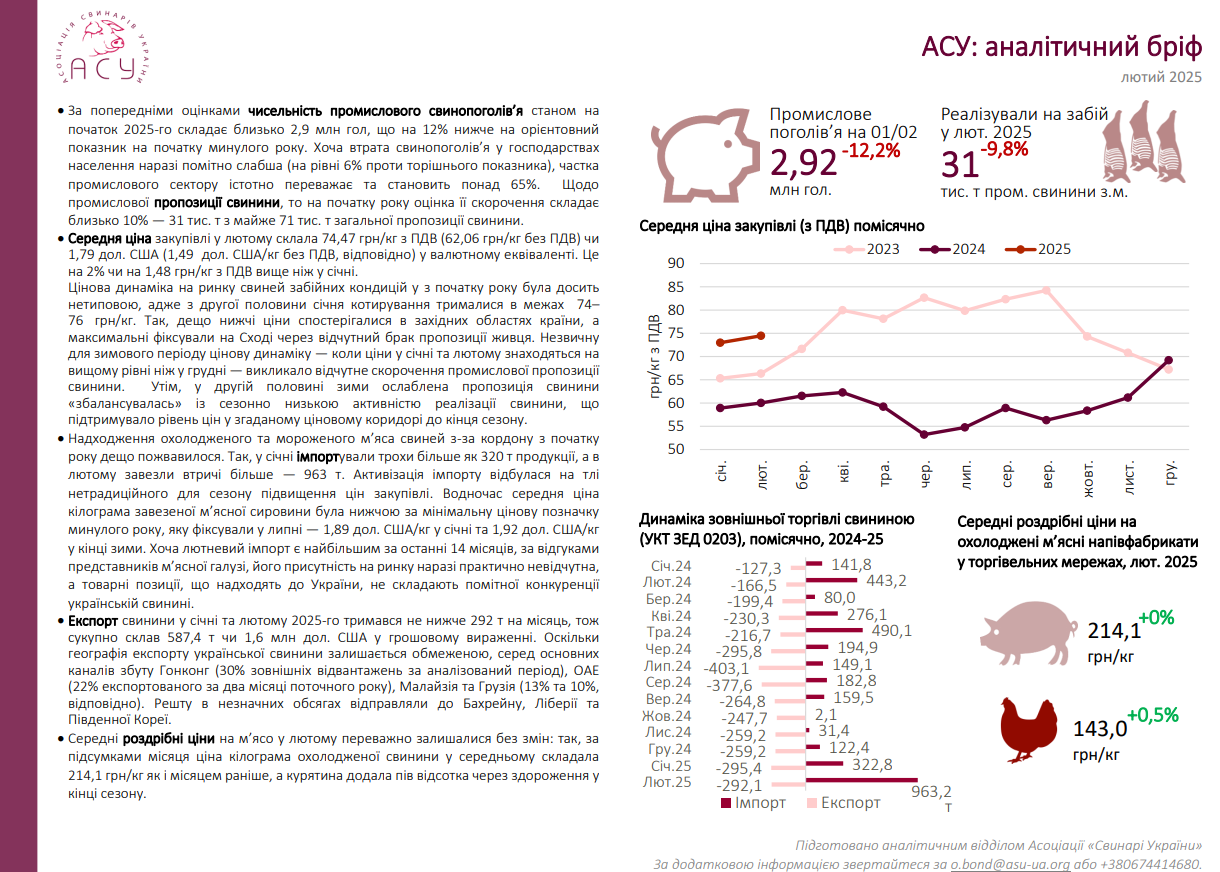 АСУ: аналітичний бріф (лютий 2025)
