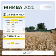 Українські аграрії зібрали 25 млн т зернових і зернобобових культур
