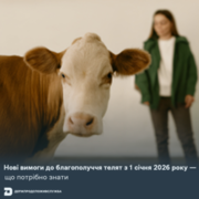 Нові вимоги до благополуччя телят з 1 січня 2026 року — що потрібно знати